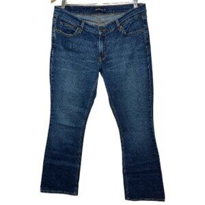 Levi's Women's Too Super Low 524 Bootcut Jeans Size 13 Blue Dark Wash